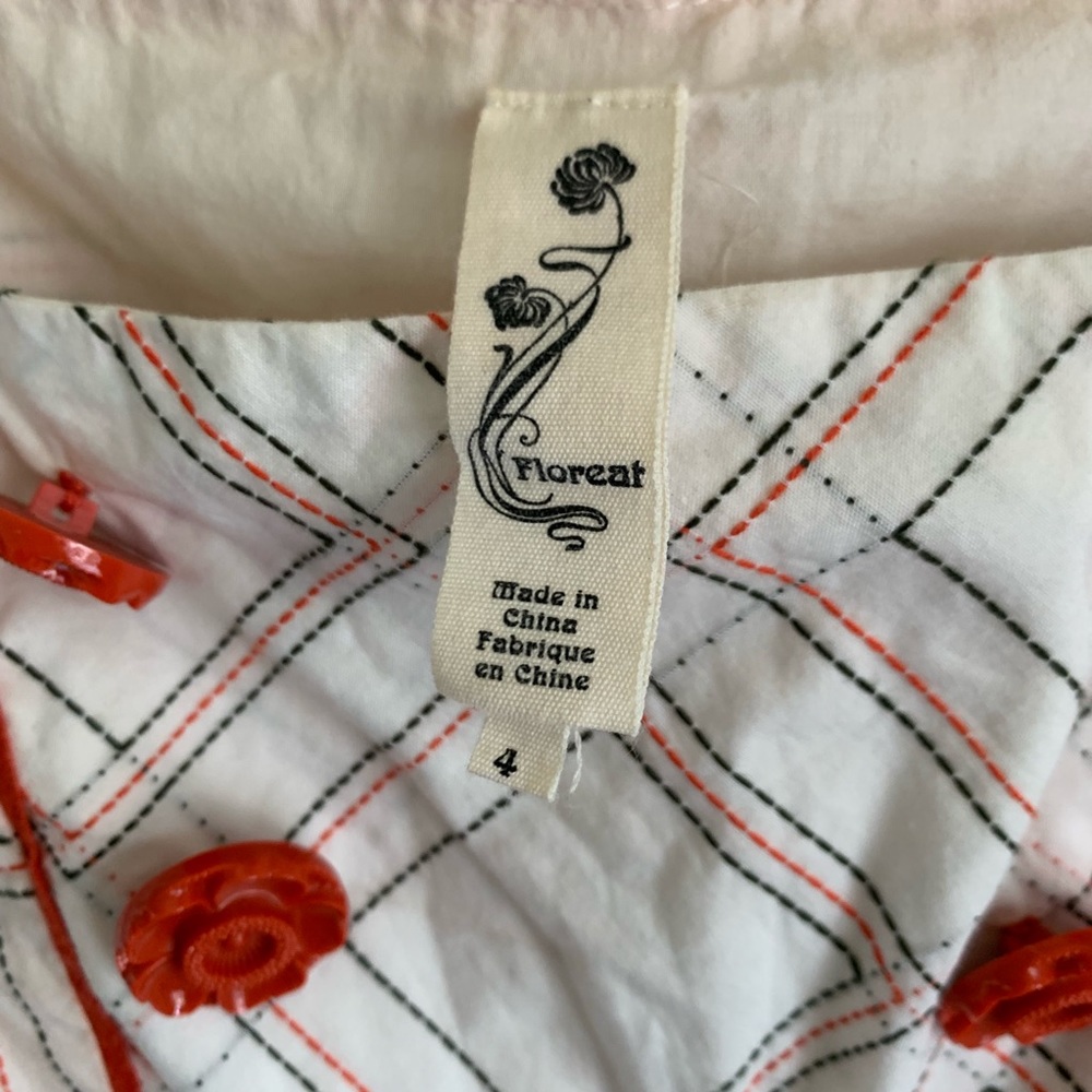 Floreat Anthropologie Orange Sun Dress Size 4 - Picture 3 of 8